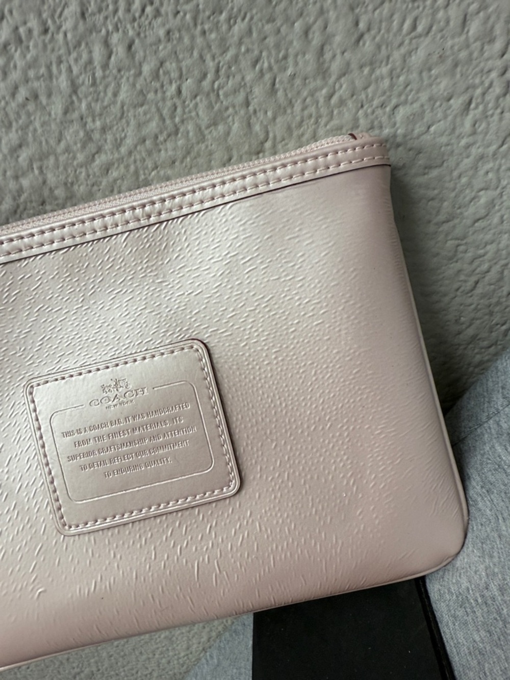 Coach Metallic Light Pink Wristlet with Charm - Picture 4 of 9